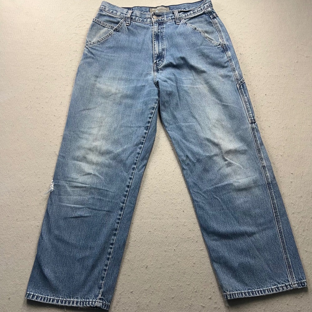 Vintage Levis SilverTab Baggy Carpenter Jeans Blue Denim 32x30 Mens 90s Y2K